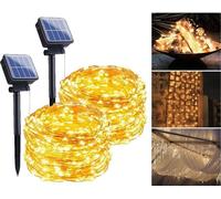 INF Boucle lumineuse LED avec cellule solaire 10 mètres Paquet de 2