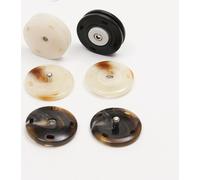 INF Bouton pour coudre des vêtements, amovible instantanément, sans couture 6 paires Brun clair
