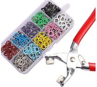 INF Boutons poussoirs avec outils 100 pièces 9,5 mm Multicolore