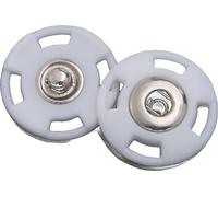 INF Boutons-pression invisibles, 25 mm (10 pièces) Blanc