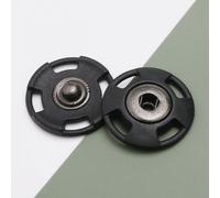 INF Boutons-pression invisibles, 25 mm (10 pièces) Le noir