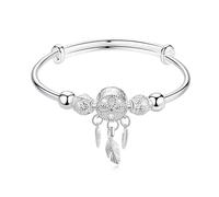 INF Bracelet avec attrape-rêves ajustable Argent