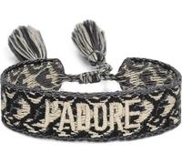 INF Bracelet brodé avec cordon en polyester et pompons réglables Multicolore