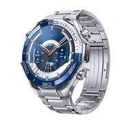Bracelet de montre en titane 22 mm avec boucle papillon compatible avec Huawei WATCH Ultimate et GT Series Silver