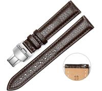 INF Bracelet de montre de rechange avec motif Litchi Marron 18 mm