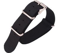 INF Bracelet de montre de rechange en nylon 22 mm Le noir