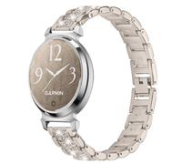 INF Bracelet de montre en acier inoxydable doré diamant compatible avec Garmin Lily 2 - 18 cm x 1,4 cm - Design luxueux réglable