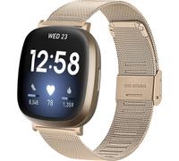 INF Bracelet de montre en acier inoxydable pour Fitbit Versa 3 / Sense Or