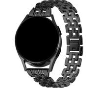 INF Bracelet de montre en acier inoxydable serti de diamants à cinq maillons Noir
