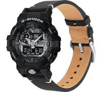 INF Bracelet de montre en cuir véritable pour Casio G-SHOCK DW-5600/GWB5600/GA-2100 noir modèle 1