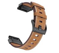 INF Bracelet de montre en cuir véritable pour Garmin Fenix 8/7X/7/6/5/965 Marron 26 mm