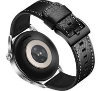 INF Bracelet de montre en cuir véritable pour Samsung Galaxy Watch 4 noir 24 mm