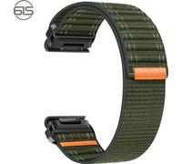 INF Bracelet de montre en nylon 26 mm pour Garmin Fenix 8/5/6/7X Pro/Epix 935/965 Vert