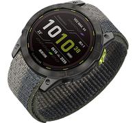 INF Bracelet de montre en nylon pour Garmin Fenix 7X/7/6/5 Noir + Gris 26 mm