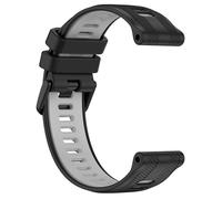 INF Bracelet de montre en silicone noir et gris pour Garmin Forerunner 965