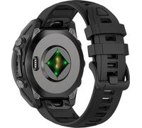 INF Bracelet de montre en silicone noir pour Garmin Fenix 8/Enduro 3/Fenix E 26 mm