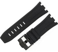 INF Bracelet de montre en silicone pour AP Royal Oak Offshore 15710/15703 Le noir 28 mm