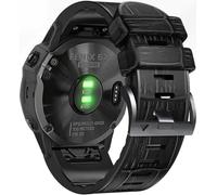 INF Bracelet de montre en silicone pour Garmin Fenix 8/7X/6X/5X Le noir 26 mm