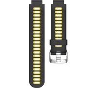 INF Bracelet de montre en Silicone pour Garmin Forerunner235/220/230/620/630/735 Noir + Jaune