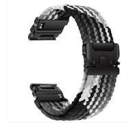 INF Bracelet de montre tissé en nylon élastique compatible avec Garmin Fenix 8/7X Pro/955/965 boucle magnétique à dégagement rapide