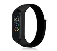 Bracelet de montre en nylon pour Xiaomi Mi Band 3/4/5/6/7 Black