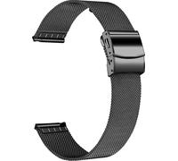 INF Bracelet en acier inoxydable pour Garmin Venu 3S / Forerunner 265s 18 mm Le noir