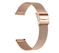 INF Bracelet en acier inoxydable pour Garmin Venu 3S / Forerunner 265s 18 mm Or rose