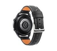INF Bracelet en cuir compatible avec Samsung Galaxy Watch 3 (41 mm) - Noir