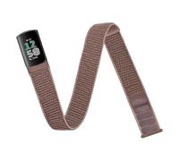 INF Bracelet en nylon compatible avec Fitbit Charge 5/6 avec fermeture , respirant et imperméable, confortable en rose