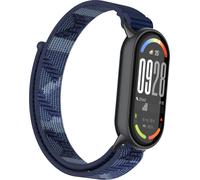 INF Bracelet en nylon pour Xiaomi 10/9/8 (version standard) avec embout métal Bleu+Jaune