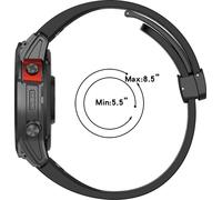 INF Bracelet en silicone 20 mm pour Garmin Epix Pro 42 mm/Fenix 7S/Fenix 7S Pro Le noir