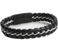 INF Bracelet manchette tressé en cuirPolyuréthanepour homme M
