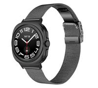 INF Bracelet milanais en acier inoxydable compatible avec Samsung Watch 8 - 20 cm x 2 cm - Fermeture magnétique - Réglable en continu - Respirant