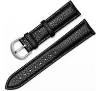 INF Bracelet montre motif Litchi Le noir 16 mm