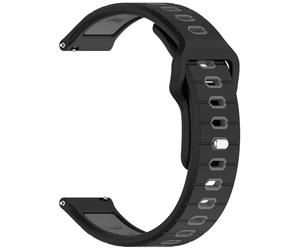 INF Bracelet pour Amazfit Helio Strap : silicone, 22 mm, noir/gris, 1 pièce