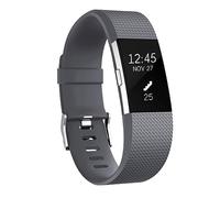 INF Bracelet pour Fitbit Charge 2 fitness bracelet remplacement bracelet en silicone, bracelet de montre de sport résistant à l'eau - noir - grand