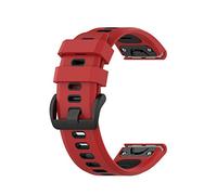 INF Bracelet pour Garmin Fenix 3 /6X /5X 26mm bracelet de remplacement bracelet silicone rouge/noir