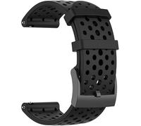 INF Bracelet pour Suunto 7/9 / 9Baro / D5 / Spartan/Fossil Nate/Q Silicone Noir
