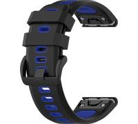 INF Bracelet silicone Garmin Fenix 5/6 Noir/Bleu