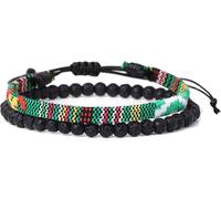 INF Bracelets tissés 2 pièces Multicolore