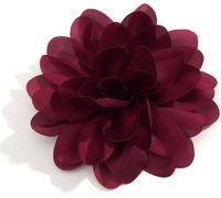 INF Broche Fleur en Satin Bleu foncé