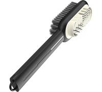 INF Brosse à chaussures double face en daim Le noir