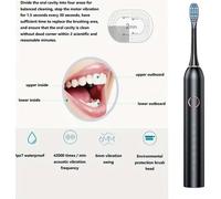 INF Brosse à dents électrique à lévitation magnétique + 4 têtes de brosse Blanc