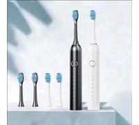 INF Brosse à dents électrique à lévitation magnétique + 4 têtes de brosse Le noir