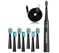 Brosse à dents électrique sonique avec 5 modes de nettoyage Black