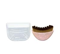 INF Brosse de massage lymphatique pour le visage avec couvercle - Contour en forme de faucille pour ligne de mâchoire - Poils en nylon doux - Design ergonomique
