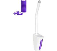 INF Brosse jetable pour cuvette de toilettes avec recharges de baguette de toilette 41 cm