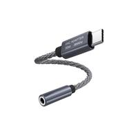 Câble adaptateur audio USB-C vers 3,5 mm 32 bits/384 kHz Adaptateur DAC Grey