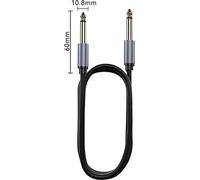 INF Câble Audio Blindé 6.5mm vers 6.5mm - Liaison Stéréo pour Instruments 1 m