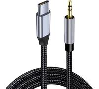INF Câble audio : Câble auxiliaire Type-C vers 3,5 mm pour voiture et écouteurs 2 m